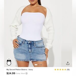 Fashion Nova White Bolero